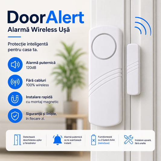 DoorAlert - Alarmă Wireless Ușă